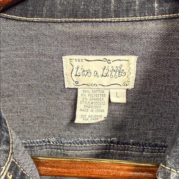 Live a Little Classic Blue Jean Jacket - Picture 2 of 4